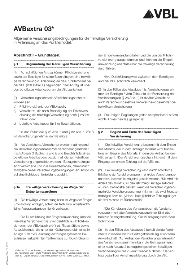 Gültig für Verträge mit Versicherungsbeginn zwischen dem 01.01.2012 und dem 31.05.2016
